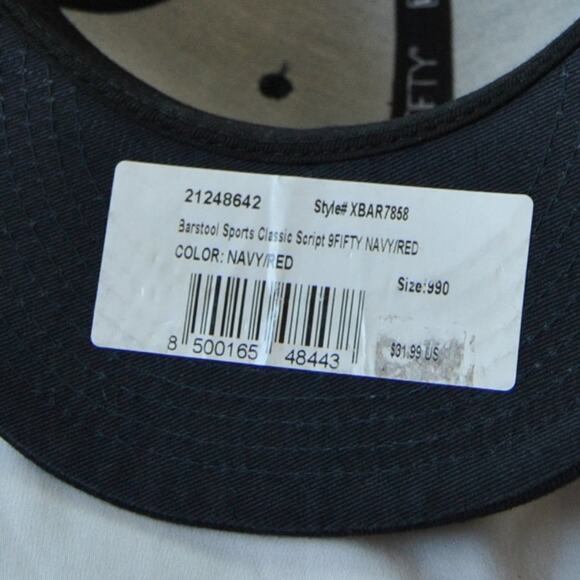 Barstool Sports New Era Navy Blue & Red Snap Back Hat (New w/ Tag) - Picture 9 of 9